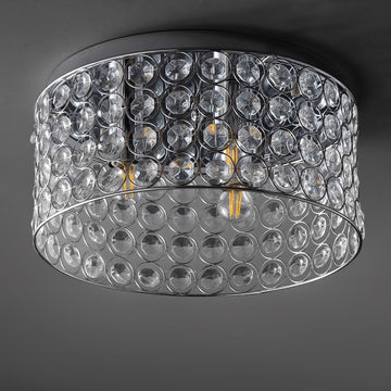Ellen 15" Crystal/Metal LED Flush Mount - JONATHAN Y